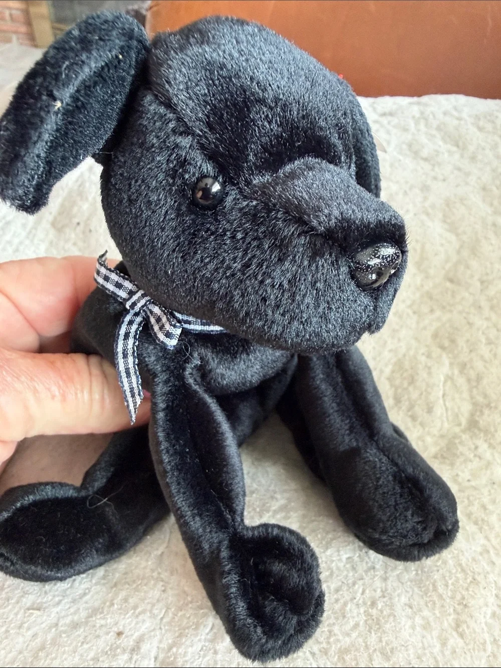Ty Beanie Baby Nwt Black Plush Lab Luke